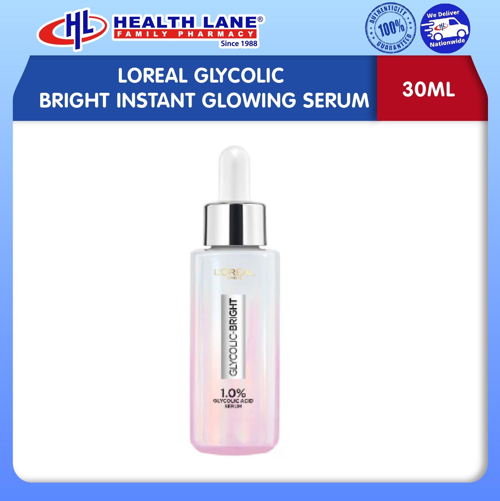 LOREAL GLYCOLIC BRIGHT INSTANT GLOWING SERUM (30ML)